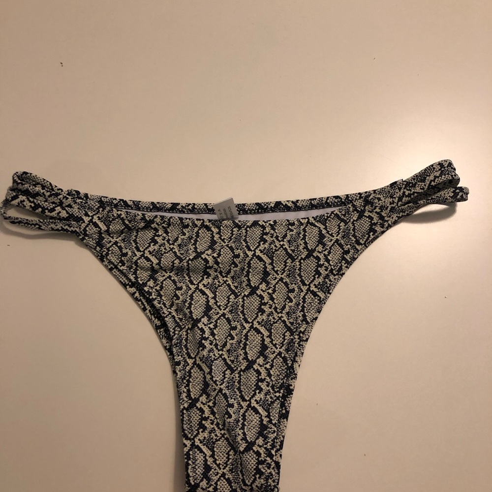 cheeky snake skin bikini bottoms